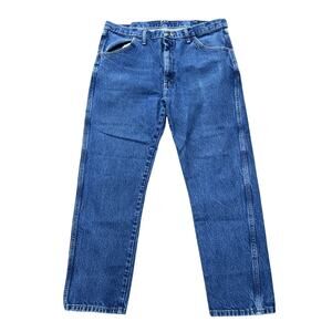 Rustler Mens Jeans 38x30 Blue Denim Straight Leg Classic Fit Cotton Pants (NWOT)